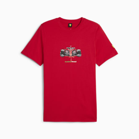 T-shirt à motif Scuderia Ferrari Motorsport, Rosso Corsa, small