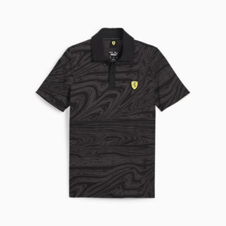 Męska koszulka polo Scuderia Ferrari Race z grafiką, PUMA Black, small