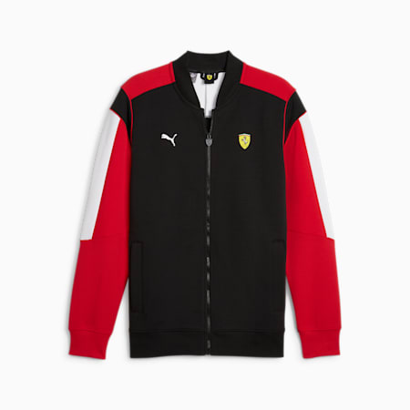 Scuderia Ferrari Race MT7 Men's Motorsport Track Jacket, PUMA Black, small-AUS