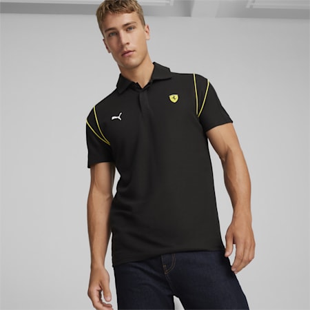 Scuderia Ferrari Race MT7 Men's Polo, PUMA Black, small-SEA