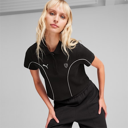 Scuderia Ferrari Style Motorsport polo voor dames, PUMA Black, small