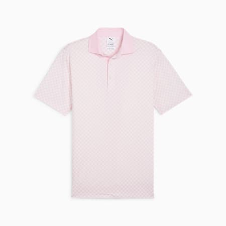 Polo Kotak-kotak Pria PUMA x Arnold Palmer, White Glow-Pale Pink, small-IDN