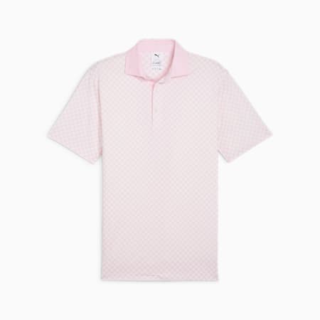 PUMA x ARNOLD PALMER Checkered Men's Golf Polo, White Glow-Pale Pink, small