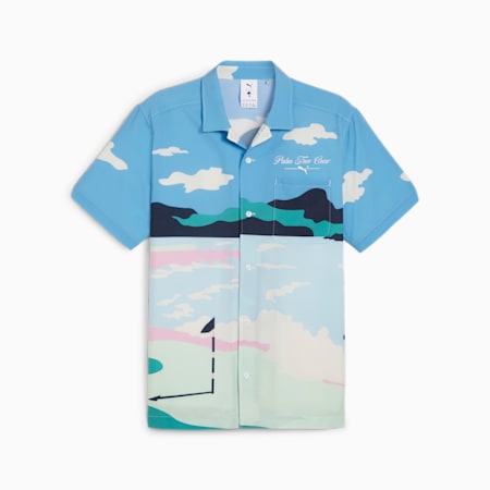 PUMA x PALM TREE CREW Golf Shirt, Regal Blue, small