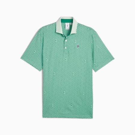 Kaus Polo Resort Pria PUMA x Palm Tree Crew, Sparkling Green-Fresh Mint, small-IDN