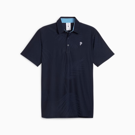 PUMA x PALM TREE CREW Men's Golf Polo, Deep Navy, small-SEA