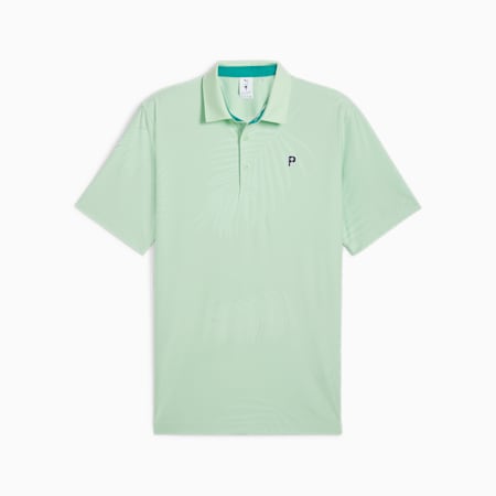 PUMA x PALM TREE CREW Men's Golf Polo, Fresh Mint, small-PHL