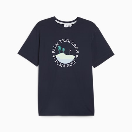 T-shirt da golf PUMA x PALM TREE CREW da uomo, Deep Navy, small