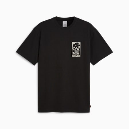 푸마 X 퍽스앤미니 그래픽 티<br>PUMA x P.A.M. Graphic Tee, PUMA Black, small-KOR