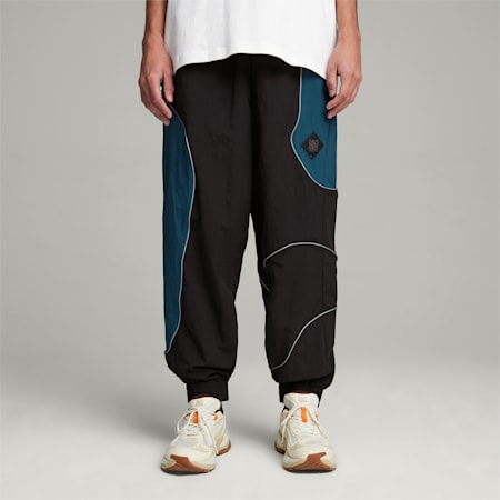 PUMA x PERKS AND MINI Velour Pants, Black, Puma