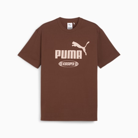 PUMA x KidSuper Men's Graphic Tee, Chestnut Brown, small-AUS