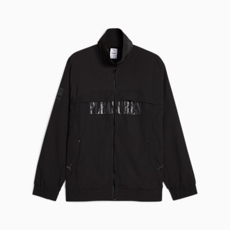 PUMA x PLEASURES Men's Jacket, PUMA Black, small-AUS