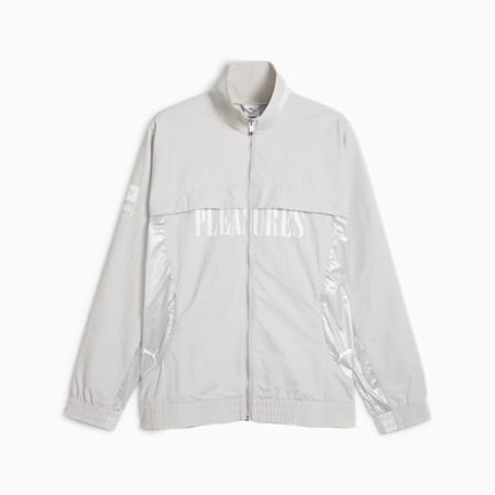 PUMA x PLEASURES Men's Jacket, Glacial Gray, small-IDN