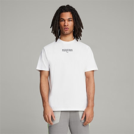 PUMA x PLEASURES Grafik-T-Shirt, PUMA White, small