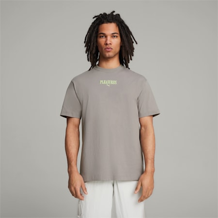 PUMA x PLEASURES Grafik-T-Shirt, Stormy Slate, small