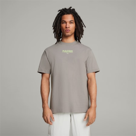 PUMA x PLEASURES Graphic Tee, Stormy Slate, small-KOR