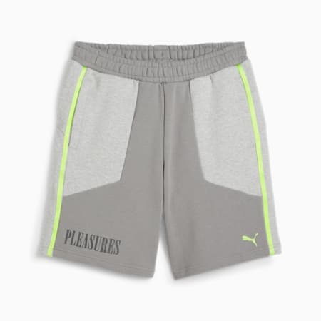 푸마 X 플레저스 쇼츠<br>PUMA x PLEASURES Shorts, Light Gray Heather, small-KOR