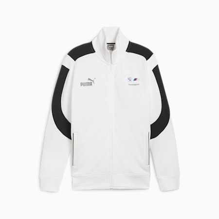 BMW M Motorsport MT7+ Men's Sweat Jacket, PUMA White, small