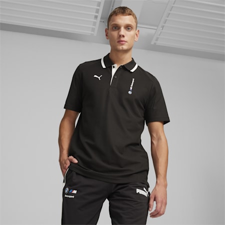 BMW M Motorsport Men's Motorsports Polo, PUMA Black, small-AUS