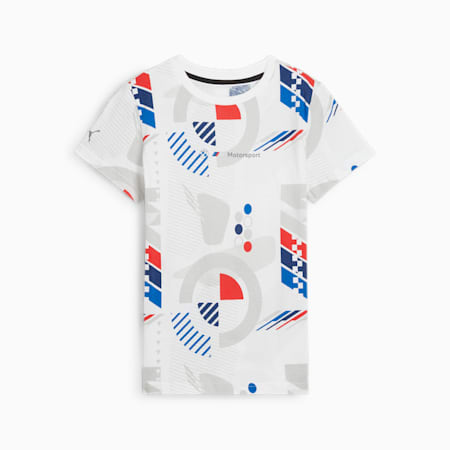 BMW M Motorsport T-shirt voor kinderen, PUMA White-AOP, small