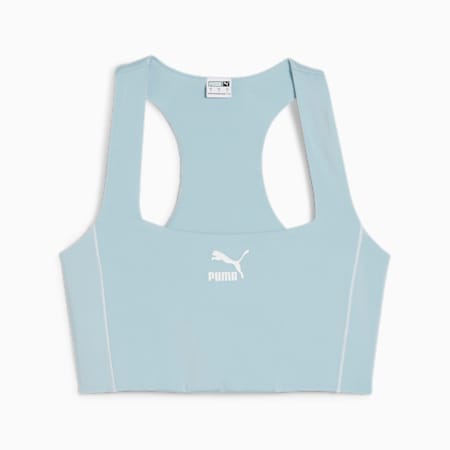 Top corto T7 para mujer, Turquoise Surf, small