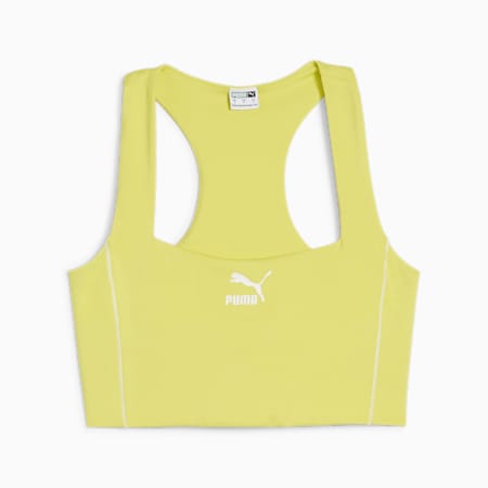 Top corto T7 para mujer, Lime Sheen, small