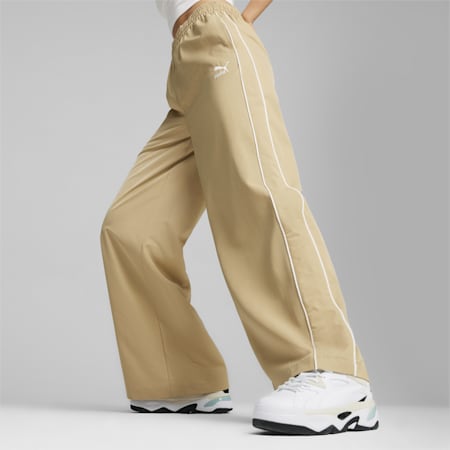 Pantaloni sportivi T7 taglio rilassato da donna, Prairie Tan, small