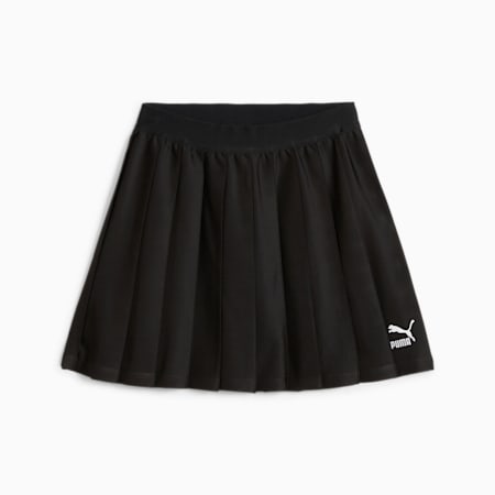 CLASSICS Pleated Skirt, PUMA Black, small-PHL