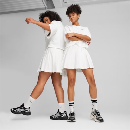 CLASSICS Pleated Skirt, PUMA White, small-PHL