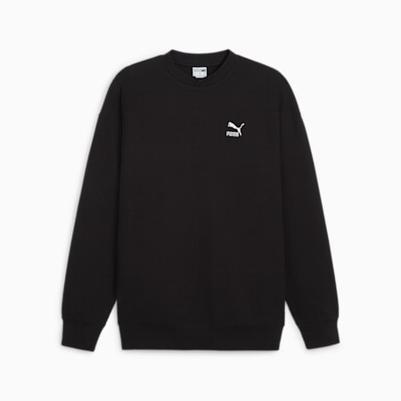 CLASSICS sweatshirt met wafelpatroon voor heren, PUMA Black, small