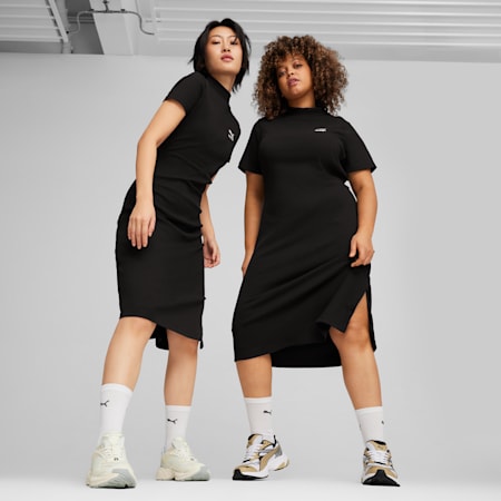 CLASSICS Ribbed Dress, PUMA Black, small