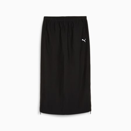 DARE TO Women's Midi Woven Skirt, PUMA Black, small-AUS