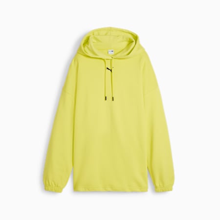 DARE TO Women's Oversized Hoodie, Lime Sheen, small-SEA