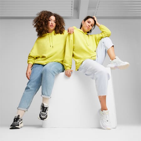 DARE TO oversized hoodie voor dames, Lime Sheen, small