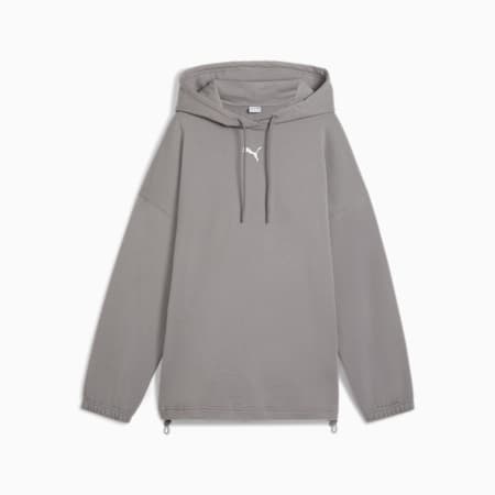 Felpa con cappuccio Classics oversize da donna, Stormy Slate, small