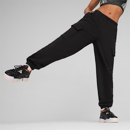 DARE TO Relaxed Women's Sweatpants, PUMA Black, small-AUS