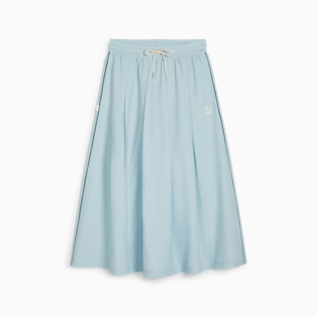 INFUSE Women's Pleated Midi Skirt, Turquoise Surf, small