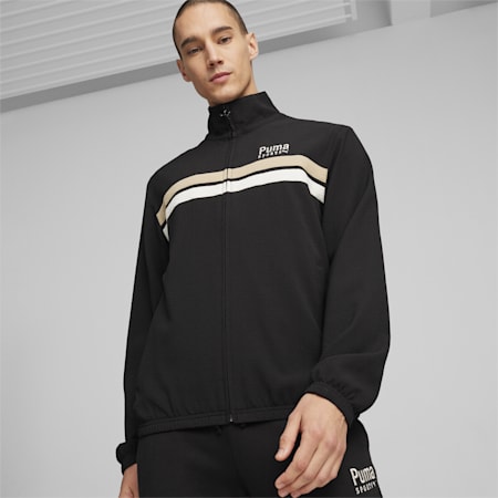 PUMA TEAM Men's Track Jacket, PUMA Black, small-PHL