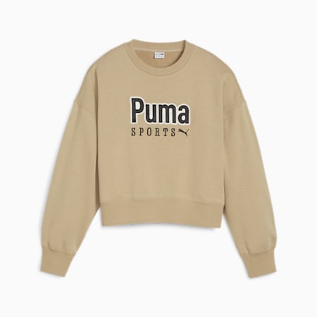 Puma tape tie clearance waist crew sweatshirt