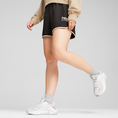 PUMA TEAM Women's Shorts, PUMA Black, small-IDN