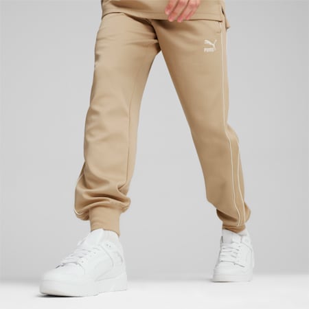 Męskie spodnie dresowe T7, Prairie Tan, small