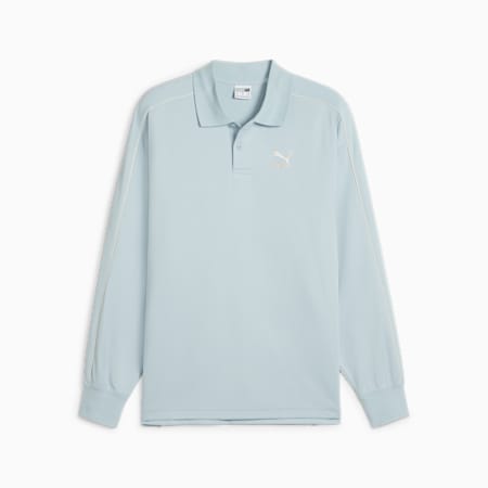 T7 Men's Polo Sweatshirt, Turquoise Surf, small-AUS
