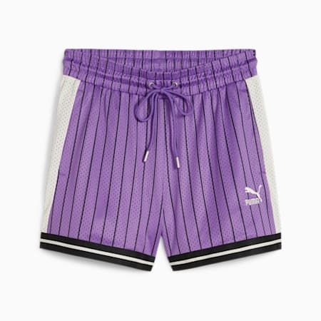 Shorts de malla T7 para mujer, Ultraviolet-AOP, small