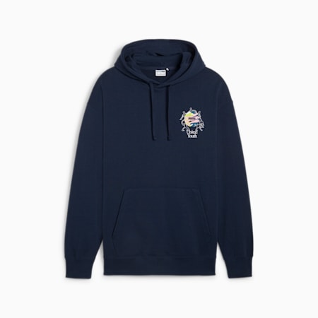 DOWNTOWN Men's Graphic Hoodie, Club Navy, small-SEA