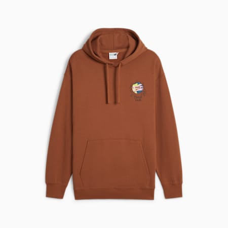 DOWNTOWN Men's Graphic Hoodie, Teak, small-SEA