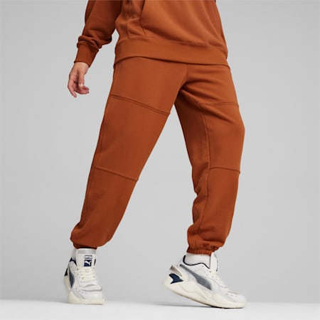 DOWNTOWN Men's Sweatpants, Teak, small-SEA