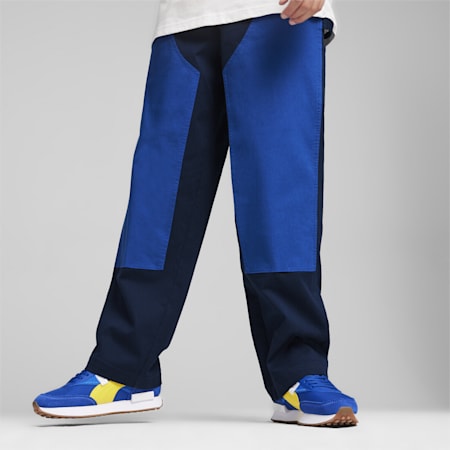 DOWNTOWN Double Knee Pants, Club Navy, small-THA