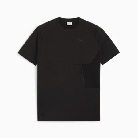 PUMATECH T-shirt met zakje voor heren, PUMA Black, small
