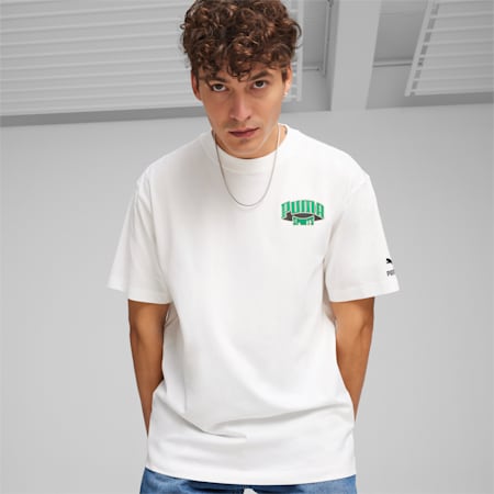 T-shirt grafica PUMA Team da uomo, PUMA White, small