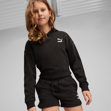 BETTER CLASSICS Hoodie - Girls 8-16 years, PUMA Black, small-AUS